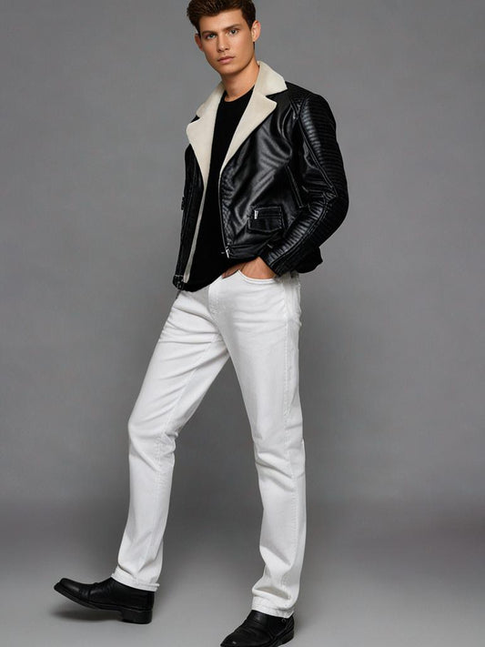 Dresser Men’s Shearling-Lined Leather Jacket / მამაკაცის ტყავის ქურთუკი