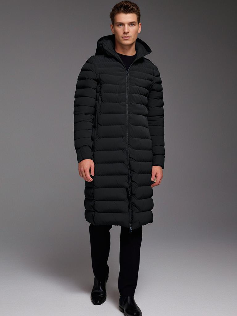 Dresser Black Winter Coat / მამაკაცის ზამთრის ქურთუკი
