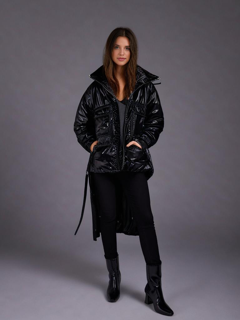 Dresser Women's Black Padded Coat / ქალის ქურთუკი